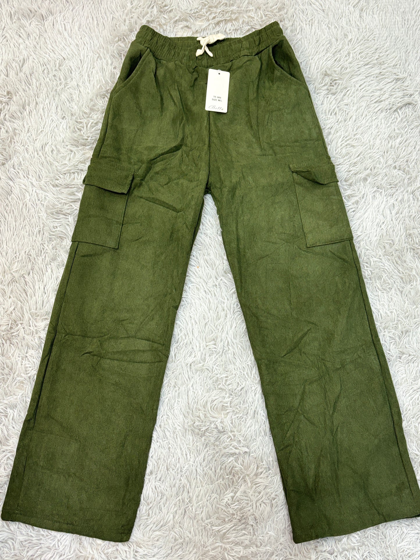 Pantalone cargo felpato