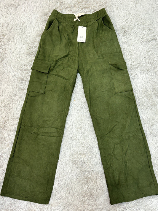 Pantalone cargo felpato