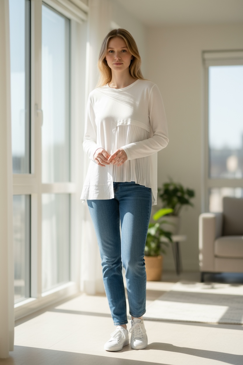 Maglia plissettata