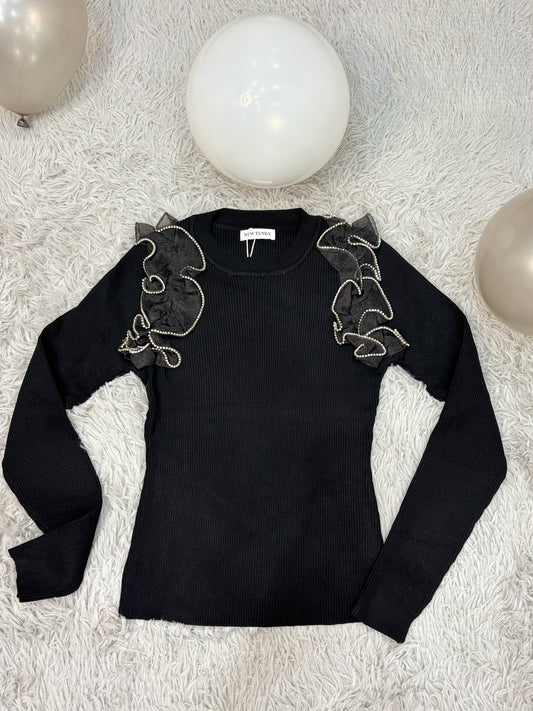 Maglia con decori 3D