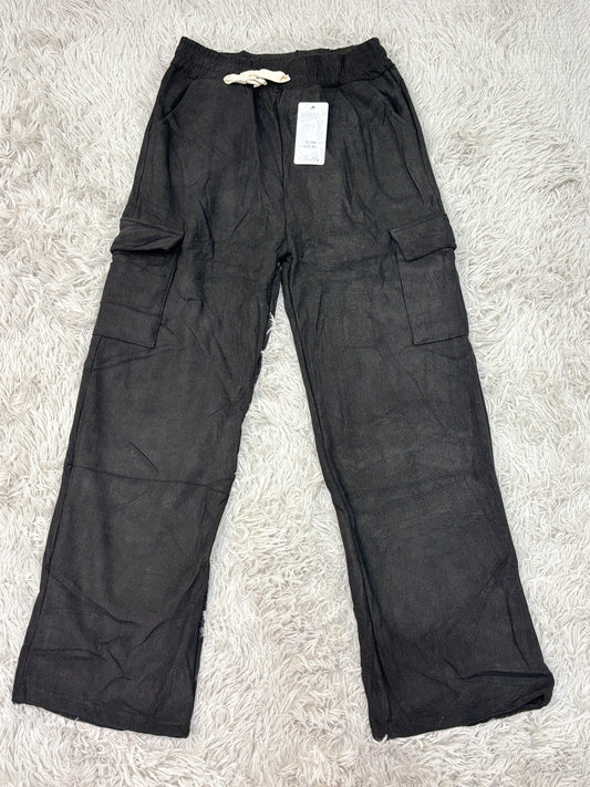 Pantalone cargo felpato